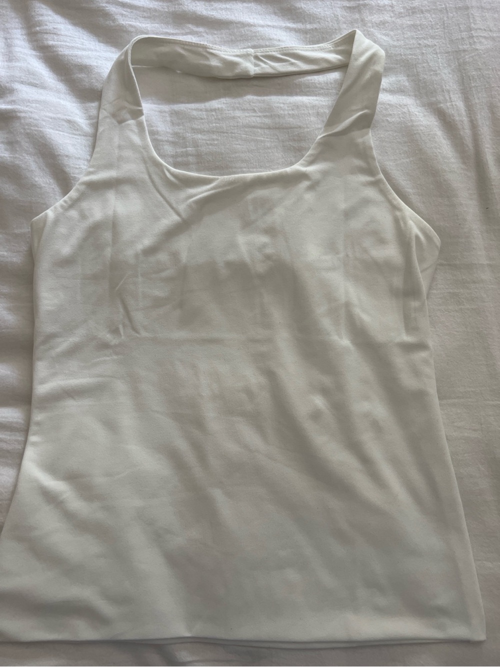 Classic White Scoop Neck Tank Top